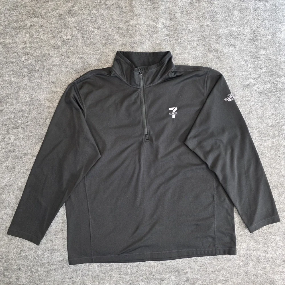 The North Face Pullover Mens XXL Black 7‎ Eleven Logo Long Sleeve Lightweight